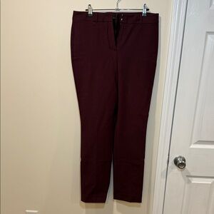 White House Black Market Burgundy Ankle Pants